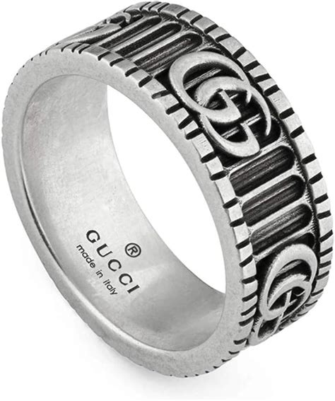 anillo gucci hombre plata
